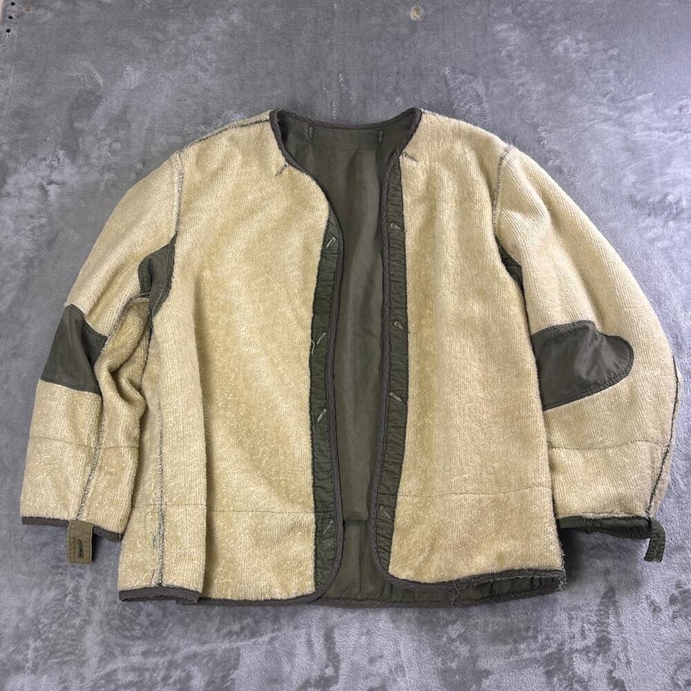 Vintage 1950s US Army M-51 Field Jacket Liner Wool Mohair Pile Medium